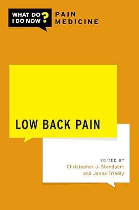 Low Back Pain (What Do I Do Now Pain Medicine) -Original PDF