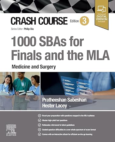 Crash Course: 1000 SBAs and EMQs for Medical Finals 3rd Edition-Original PDF