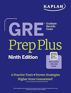 GRE Prep Plus, Ninth Edition (2025): Includes 6 Practice Tests, 1500+ Practice Questions + Online Access to a 500+ Question Bank, Video Tutorials, and Live Class Sessions (Kaplan Test Prep) -EPUB