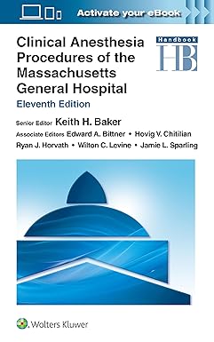 Clinical Anesthesia Procedures of the Massachusetts General Hospital 11th Edition -EPUB