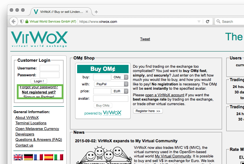 register VirWoX