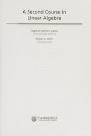 Second Course in Linear Algebra