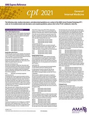 CPT 2021 Express Reference Coding Card