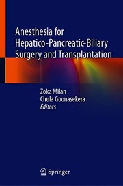 Anesthesia for Hepatico-Pancreatic-Biliary Surgery and Transplantation