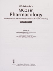 KD TRIPATHI'S MCQS IN PHARMACOLOGY