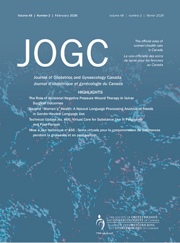 Journal of Obstetrics and Gynaecology Canada 2026 Full Archives TRUE PDF