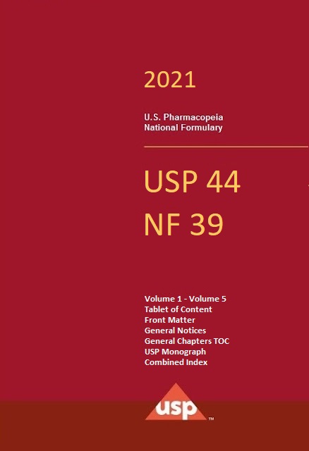 2021 USP 44 NF 39 US Pharmacopeia National Formulary Volumes 1-5-PDF