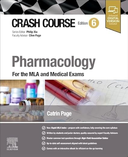 Crash Course Pharmacology: For the MLA and Medical Exams 6th Edition-Original PDF