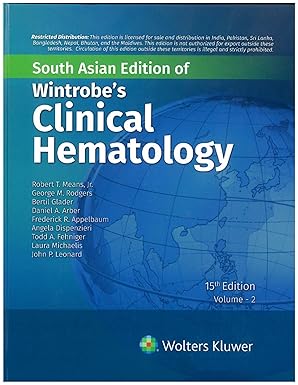 Wintrobe's Clinical Hematology, (Vol 2 Set), 15 edition -HQ Img PDF