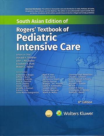 Rogers' Textbook of Pediatric Intensive Care Sixth Edition (SAE) -HQ Img PDF