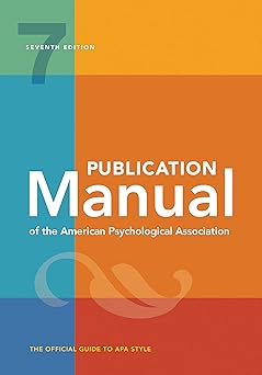 Publication Manual (OFFICIAL) 7th Edition of the American Psychological Association -EPUB