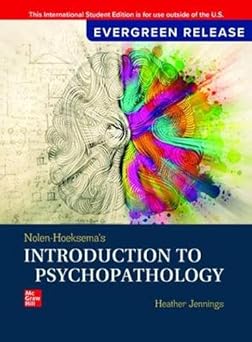 Nolen-Hoeksema's Introduction to Psychopathology: 2025 Release ISE -EPUB